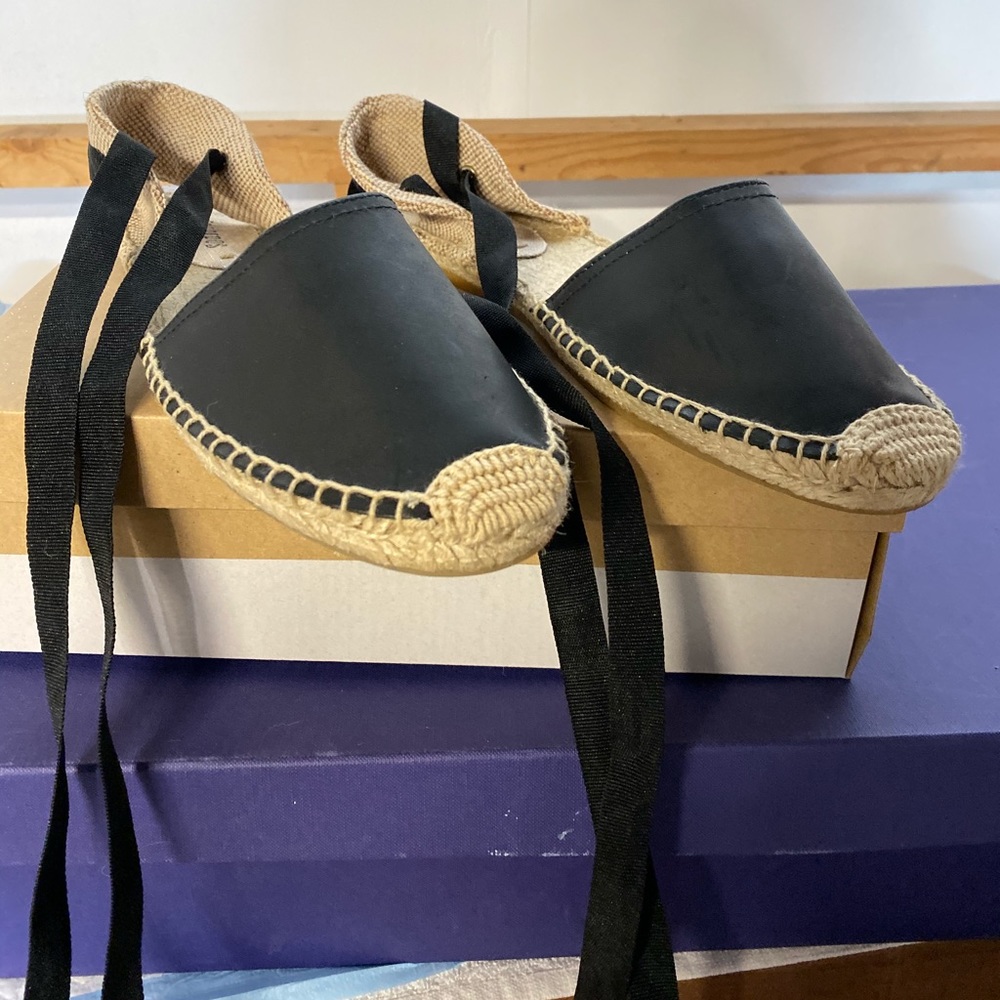 Soludos - woven espadrille lace up sandals